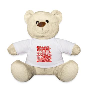 50er Jahre Valentins Milchshake für Verliebte - Teddy - Weiß - Vorne
