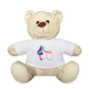 Gymnastique, cercleaux, gymnastique rythmique - Nounours - blanc - Devant
