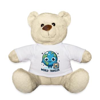 Weltkugel Abenteuer Cartoon - Teddy - Weiß - Vorne