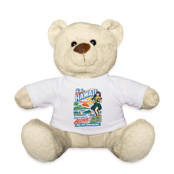 Hawaii Traumreise 50er Jahre Poster - Teddy - Weiß - Vorne