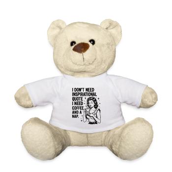 Echte Kaffeeliebe Nickerchen Statement - Teddy - Weiß - Vorne