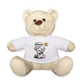 Ostern Hase Stern Cartoon für Babys - Teddy Bear - white - Front