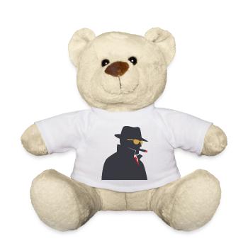 Schattendetektiv mit Zigarre - Teddy - Weiß - Vorne
