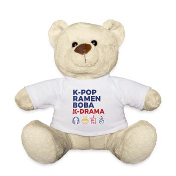 K-Pop Ramen Boba K Drame Musique coréenne Amour - Nounours - blanc - Devant