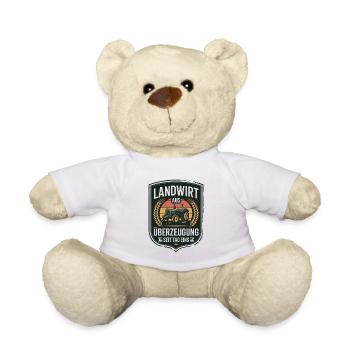 Farmer out of conviction tractor since day one - Teddy Bear - white - Front