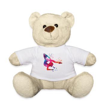 Gymnaste avec massues gymnastique rythmique - Nounours - blanc - Devant