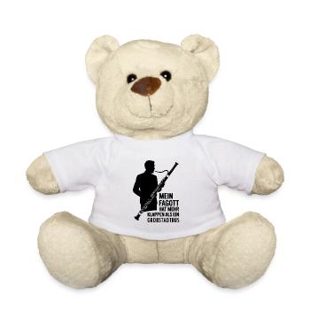 Mein Fagott hat mehr Klappen als ein Großstadtbus - Teddy - Weiß - Vorne