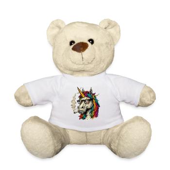 Regenbogen Einhorn cooler Bruder - Teddy - Weiß - Vorne