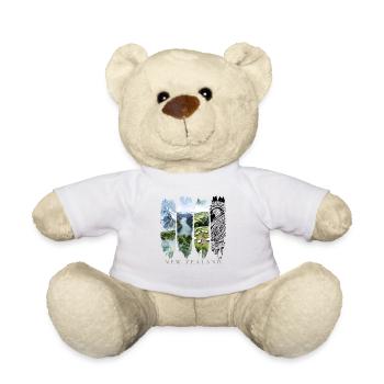 Neuseeland Urlaub Travel – Berge & Natur Motiv - Teddy - Weiß - Vorne