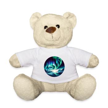 Polarlicht über Berglandschaft - Teddy - Weiß - Vorne