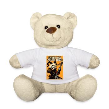 Shred Till You're Dead Guitar T-Shirt - Teddy Bear - white - Front
