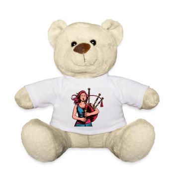 Dudelsack-Rockerin im Fokus - Teddy - Weiß - Vorne
