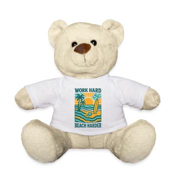 Work Hard, Stranded Harder | Bali Beach Life - Teddy Bear - white - Front