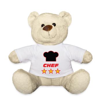 Chef - Kitchen - Cook - Teddy Bear - white - Front