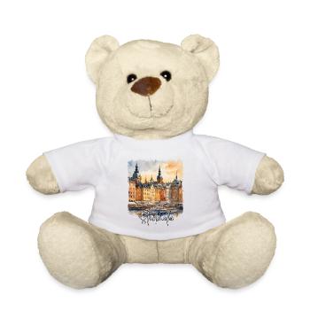 Stockholm Aquarell, Stockholm Schweden - Teddy - Weiß - Vorne