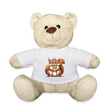 Eichhörnchen Familienliebe Trio - Teddy - Weiß - Vorne