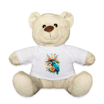Königfischer im Blütenkranz - Teddy - Weiß - Vorne