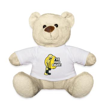 Skelett Spruch Genug Jetzt - Teddy - Weiß - Vorne