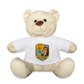 Stop – Rethink Overthinker Comic - Teddy Bear - white - Front