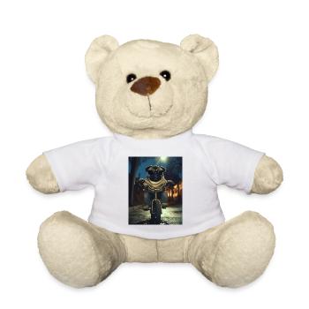 Mops auf Fahrrad bei Nacht - Teddy - Weiß - Vorne