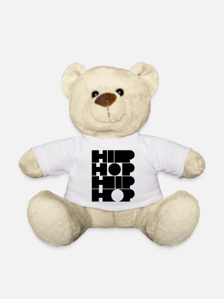 Hip-Hop-Mut typografisches Logodesign - Teddy - Weiß