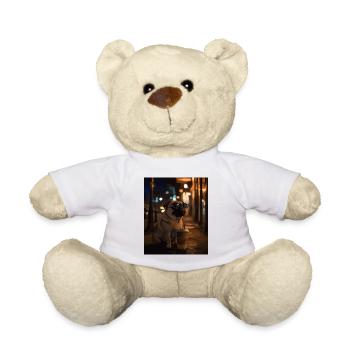 Pug with sunglasses and iced coffee - Teddy Bear - white - Front