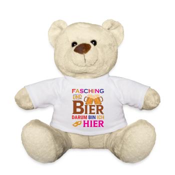Carnival and beer, that's why I'm here - Teddy Bear - white - Front