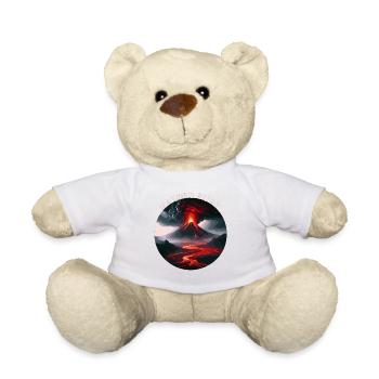 Volcan et lave : Force de la nature - Nounours - blanc - Devant