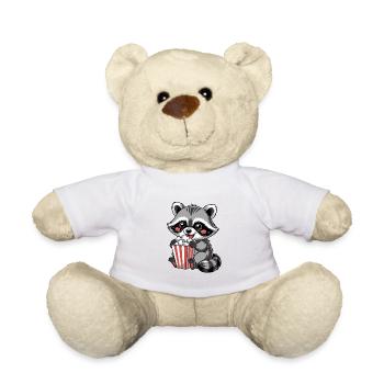 Pop-corn raton laveur câlin - Nounours - blanc - Devant