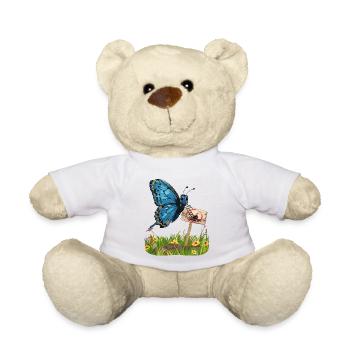 Papillon avec un signe pour plus de défi nature - Nounours - blanc - Devant