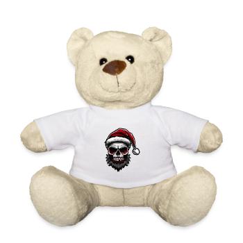 Santa Claus Skull - Teddy Bear - white - Front