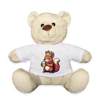 Squirrel Beer King - Teddy Bear - white - Front