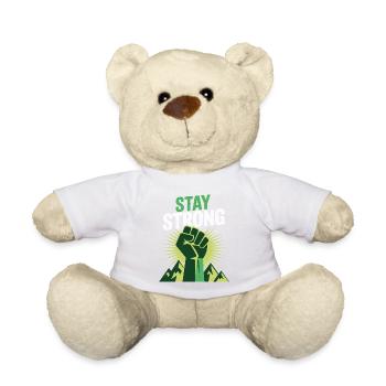 Reste fort - Puissance du design des montagnes Faust - Nounours - blanc - Devant
