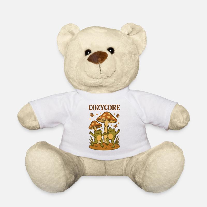 Cozycore Frösche & Pilze | Cottagecore - Teddy - Weiß