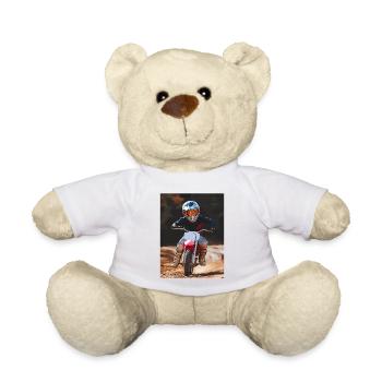 Design artistique des motards tout-terrain - Nounours - blanc - Devant