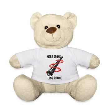 Mehr Drone, weniger Handy | Didgeridoo - Teddy - Weiß - Vorne
