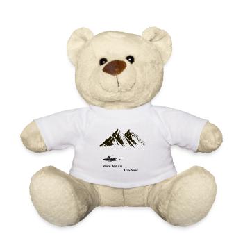 More Nature Less Noise – Angler Berge - Teddy Bear - white - Front