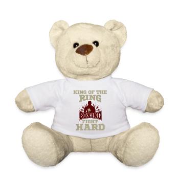 King of the Ring Boxing Champ Fight Hard Design - Teddy Bear - white - Front