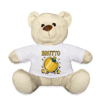 Morsure nette brute Le diable fiscal arrive - Nounours - blanc - Devant