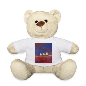Drei Bäume in Abendrot - Teddy - Weiß - Vorne