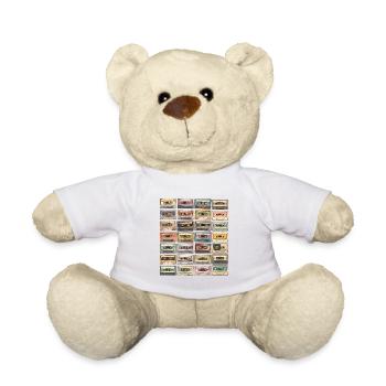 Cassette Tapes Retro 80s Music Mixtape - Teddy Bear - white - Front