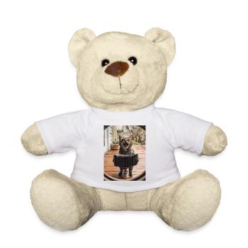 Cat accordion on porch - Teddy Bear - white - Front