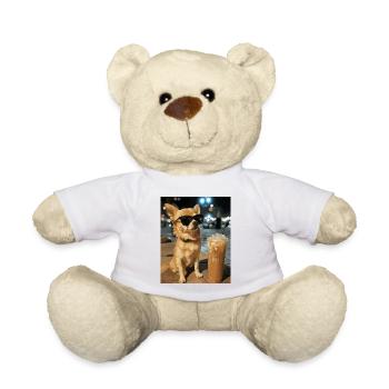 Chihuahua Night Coffee Style - Teddy Bear - white - Front