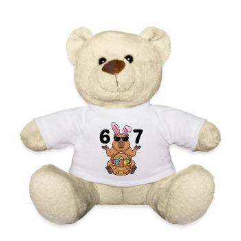 capybara Easter humor 6 7 - Teddy Bear - white - Front