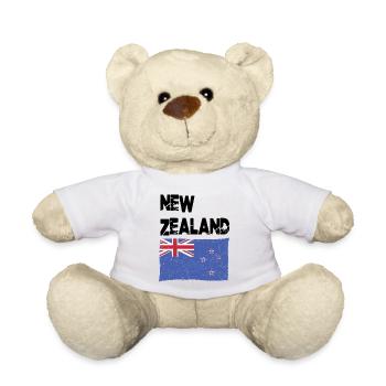 New Zealand New Zealander NZ Flag - Teddy Bear - white - Front