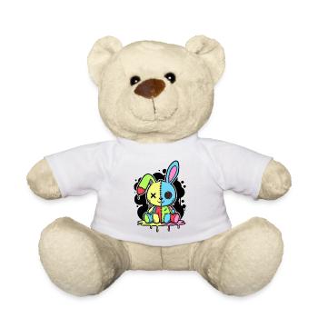 Goth Bunny Horror Rabbit Gothic Gruselig Gruselig - Teddy - Weiß - Vorne