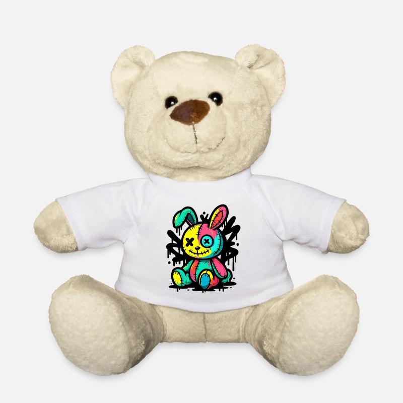 Goth Bunny Horreur Rabbit Gothique Effrayant Effrayant - Nounours - blanc