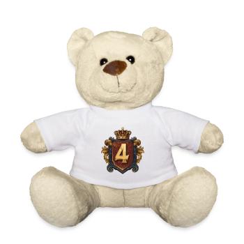 4 Number of coats of arms - Teddy Bear - white - Front