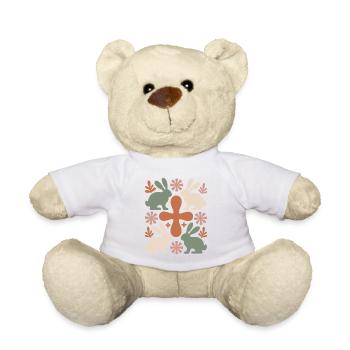 Osterhase Kreuz Muster - Teddy - Weiß - Vorne