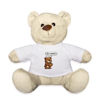 The Escalated Bear Honey Humor Gift - Teddy Bear - white - Front